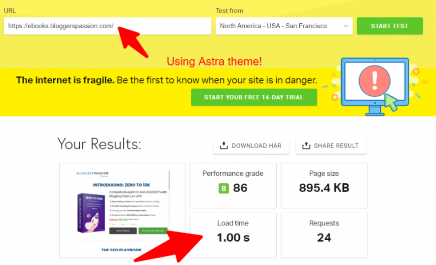 astra theme speed