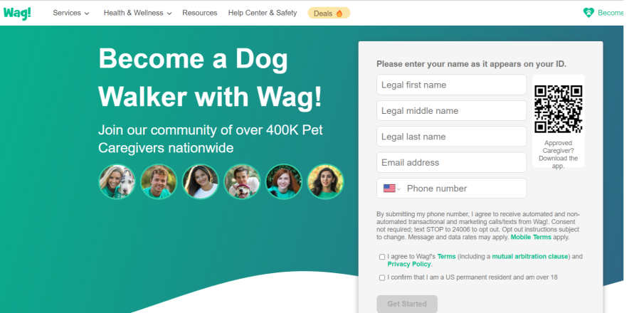 be a dog walker