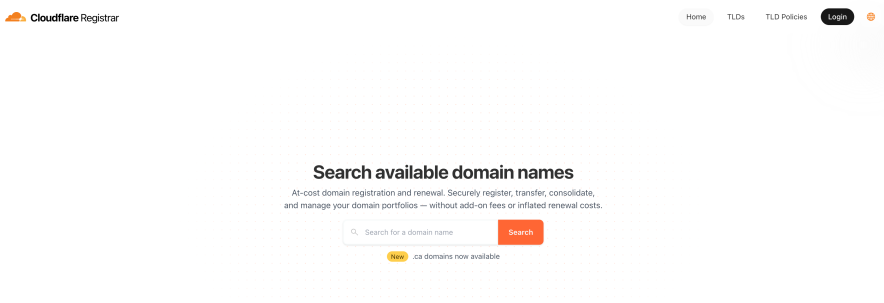 cloudflare domain registrar