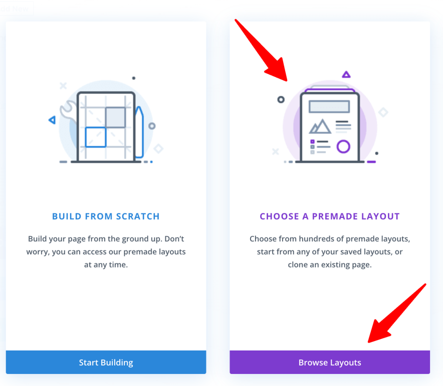 designing a page with divi existing layouts