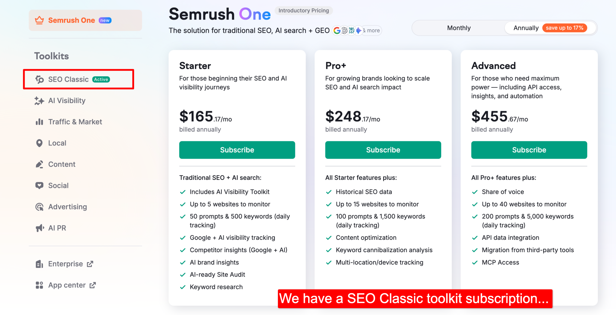 semrush toolkits