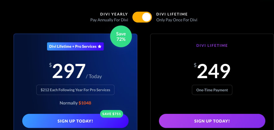 divi lifetime pricing