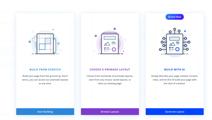 divi page building process