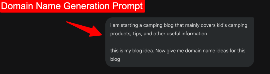 Domain Name Generation Prompt