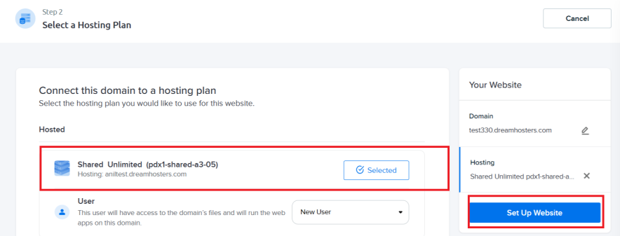 dreamhost hosting configuration