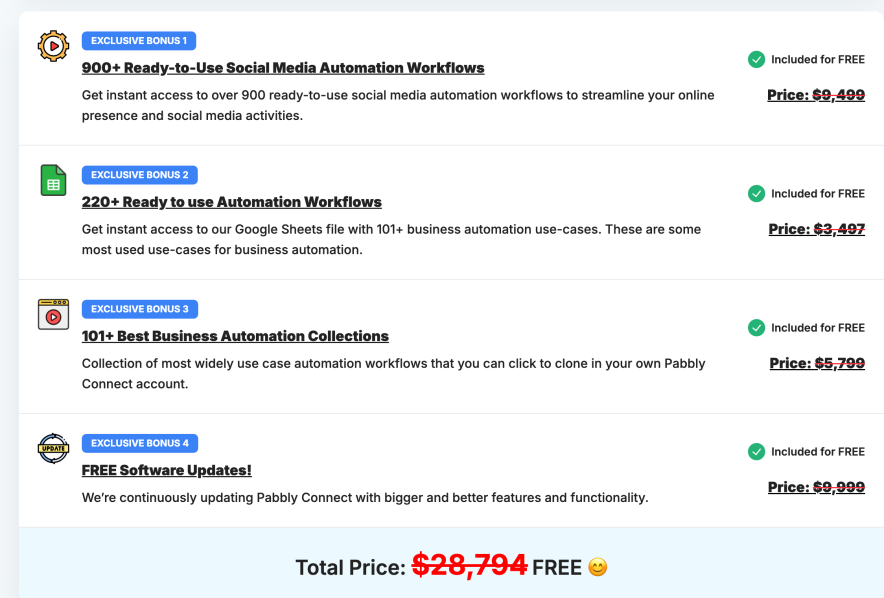 free bonuses