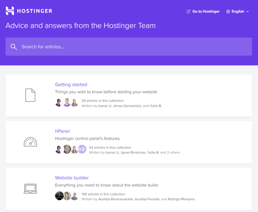 hostinger help center
