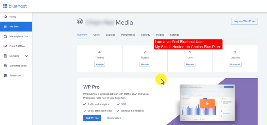 i am a verified bluehost user