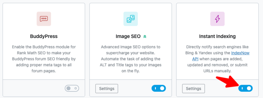 Indexing Feature