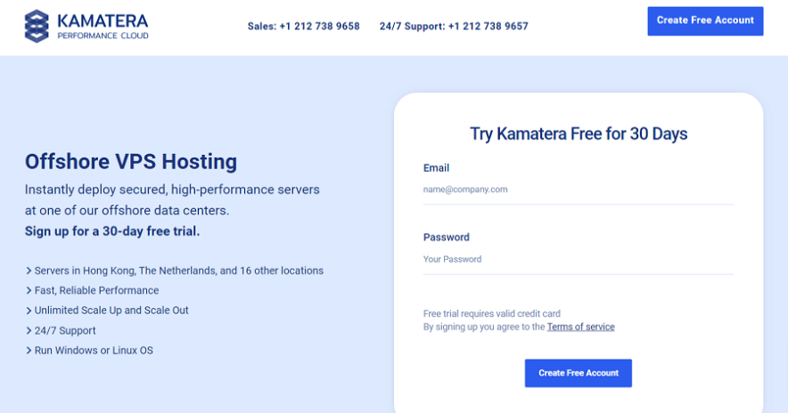kamatera offshore vps hosting