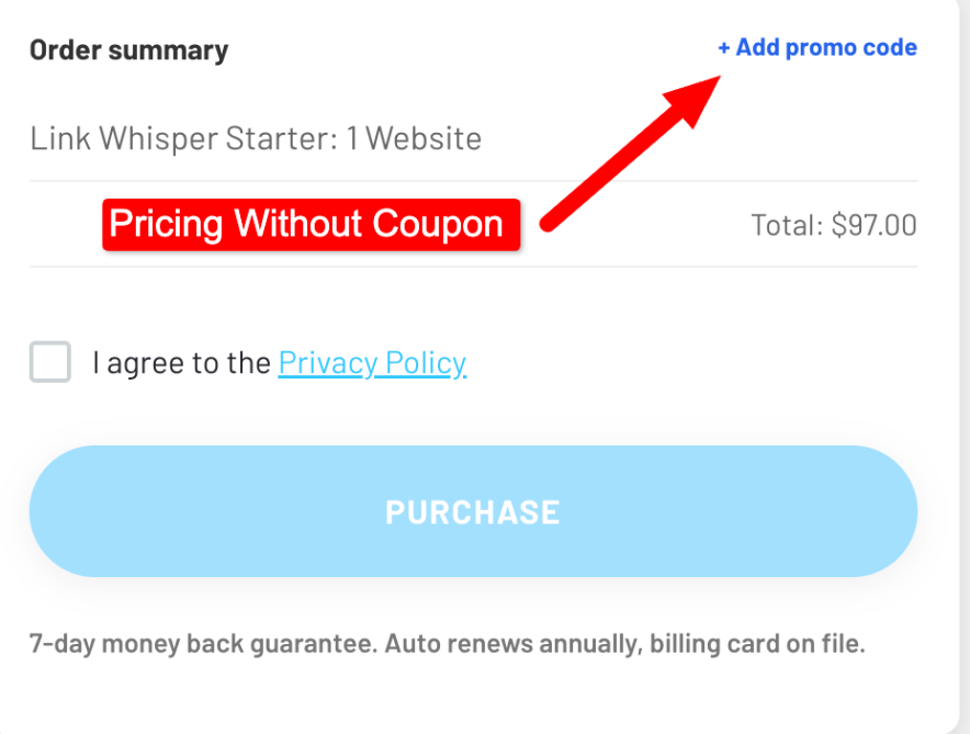 link whisper checkout original price