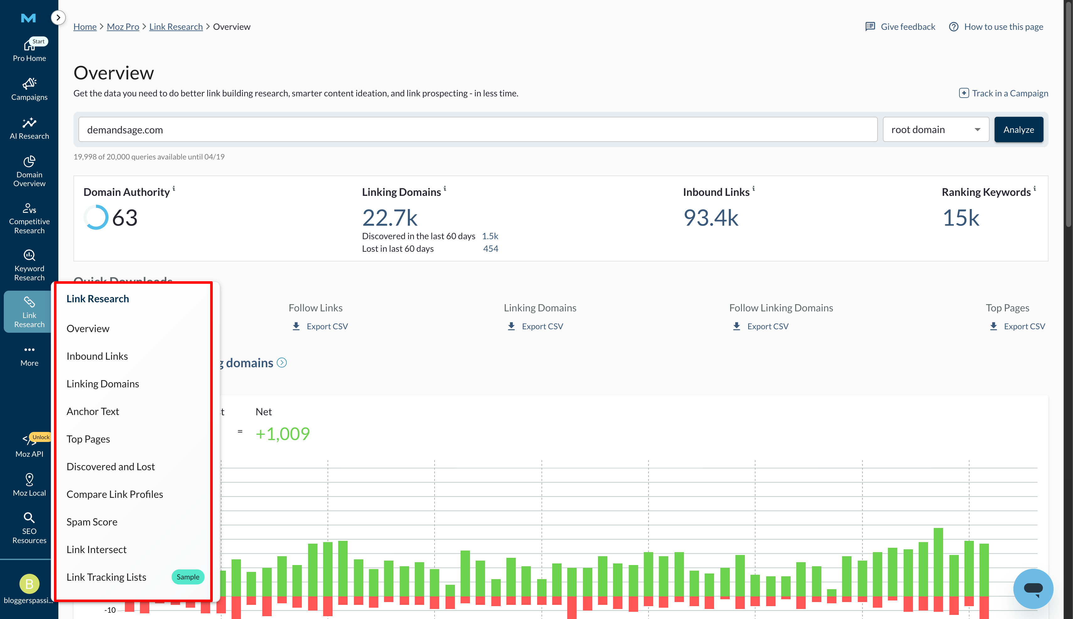 moz link explorer