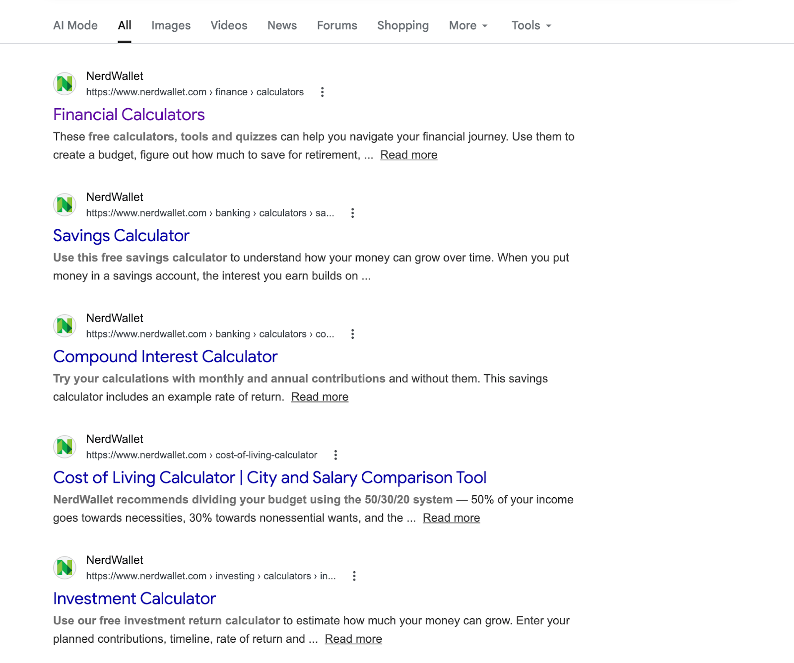 NerdWallet tools