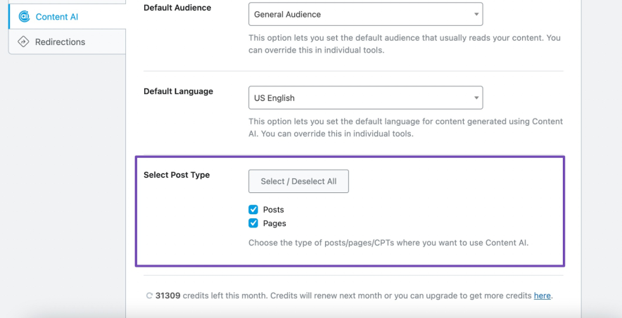 RankMath Post Type Setting