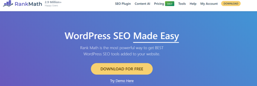 rank math wordpress seo plugin