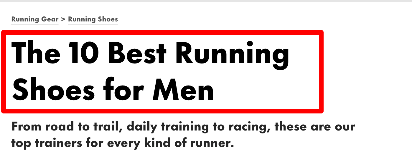 Runner's World h1
