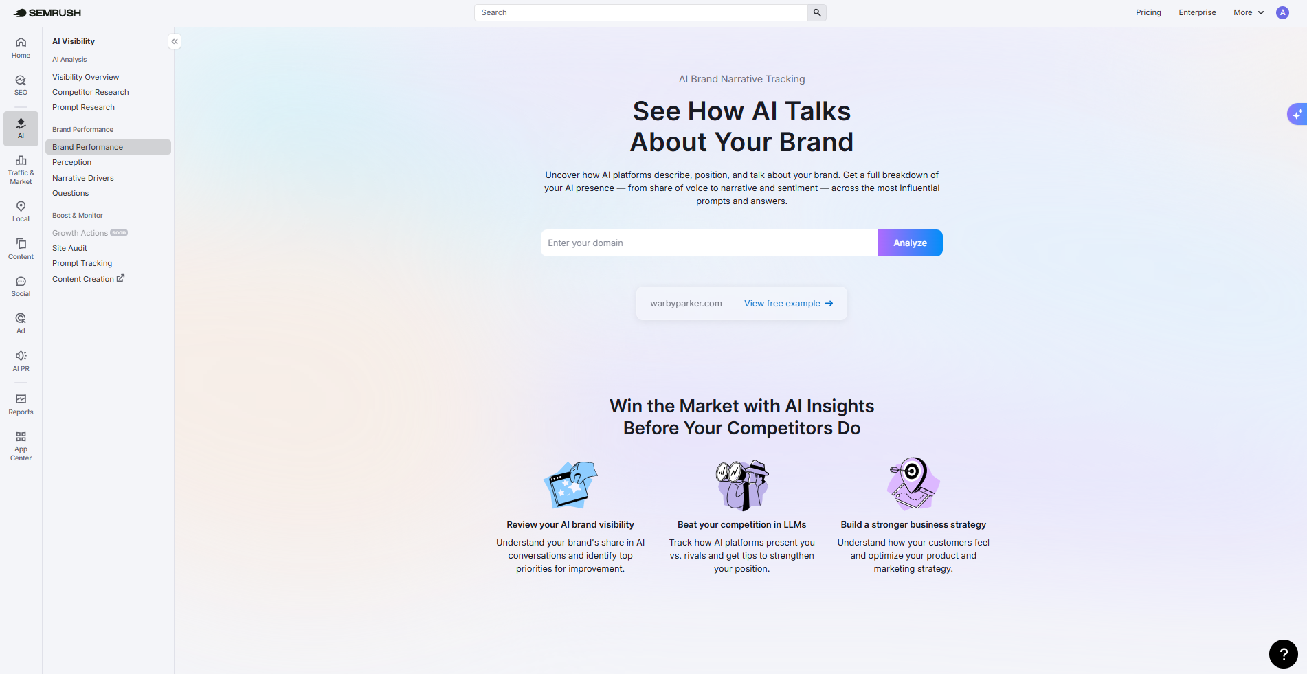 Semrush AI Brand Performance
