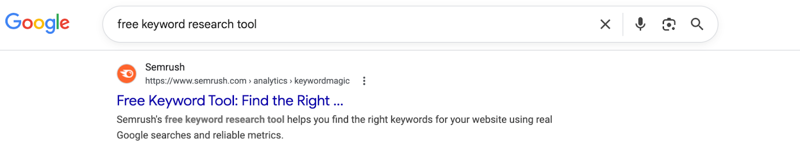 semrush example
