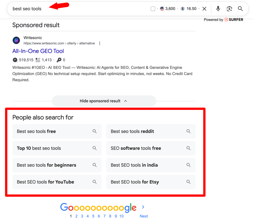 seo tools example
