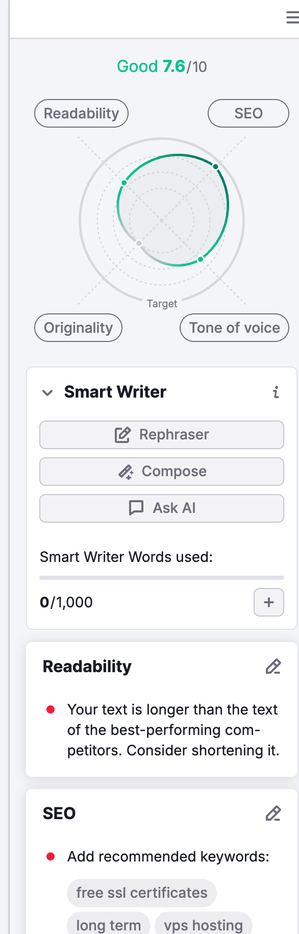 seo writing assistant