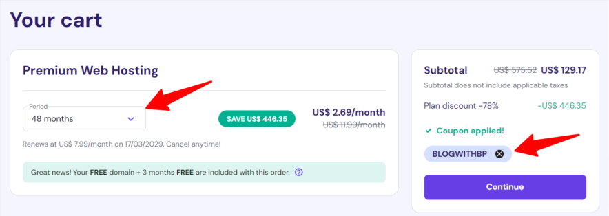 Step 3 Claim a Hosting Deal