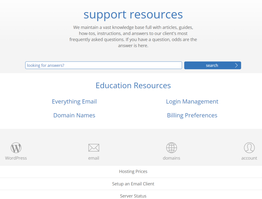 bluehost knowledge base