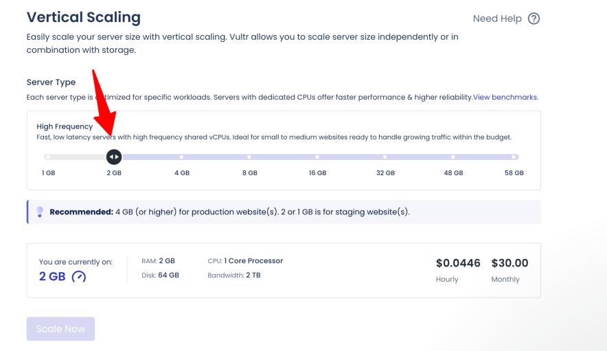 toggle the resources up and low without upgrading the server on a permanent basis.