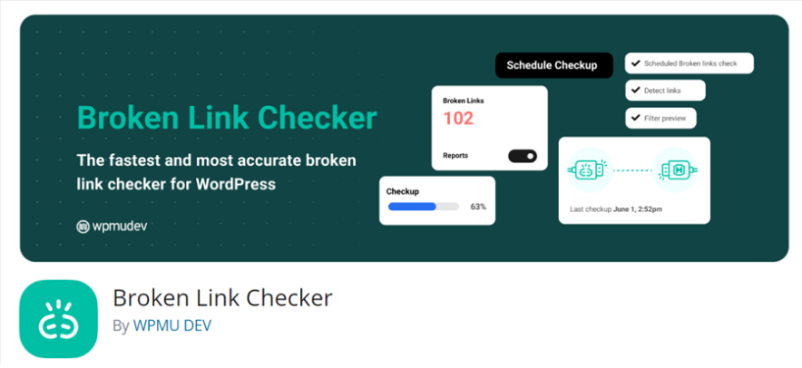 wpmu dev broken link checker seo plugin