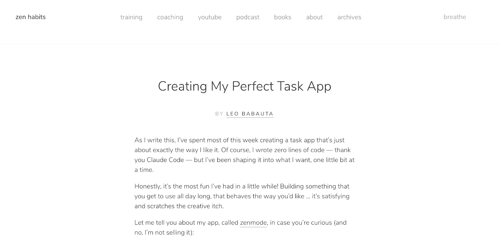 Zen Habits