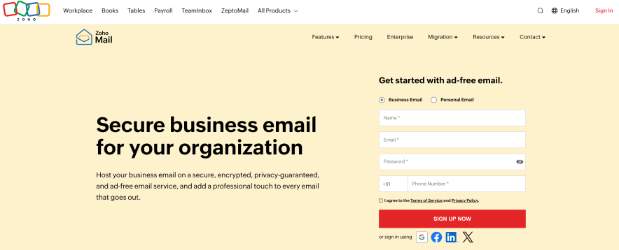 zoho mail