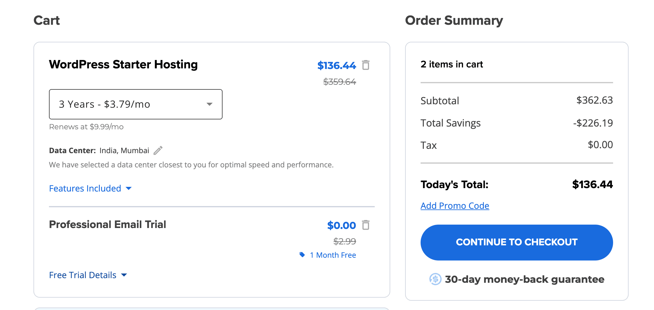 bluehost pricing