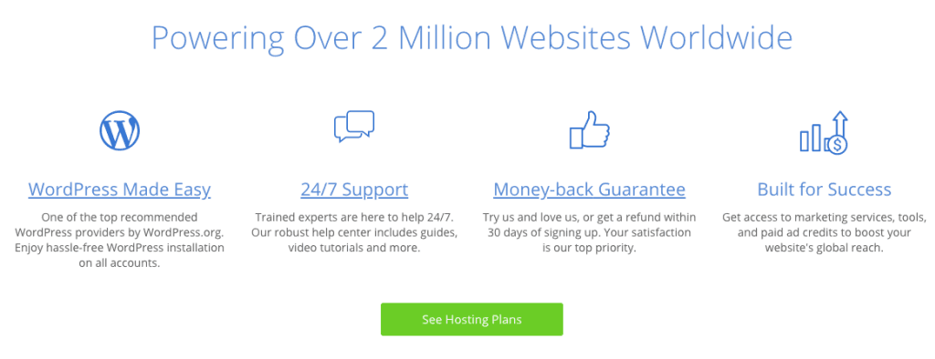 bluehost usage