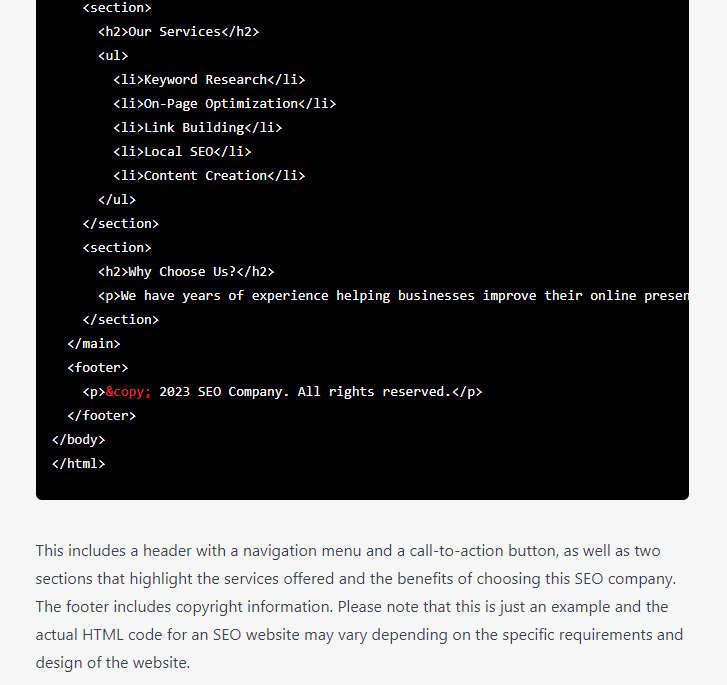 chatgpt coding for website