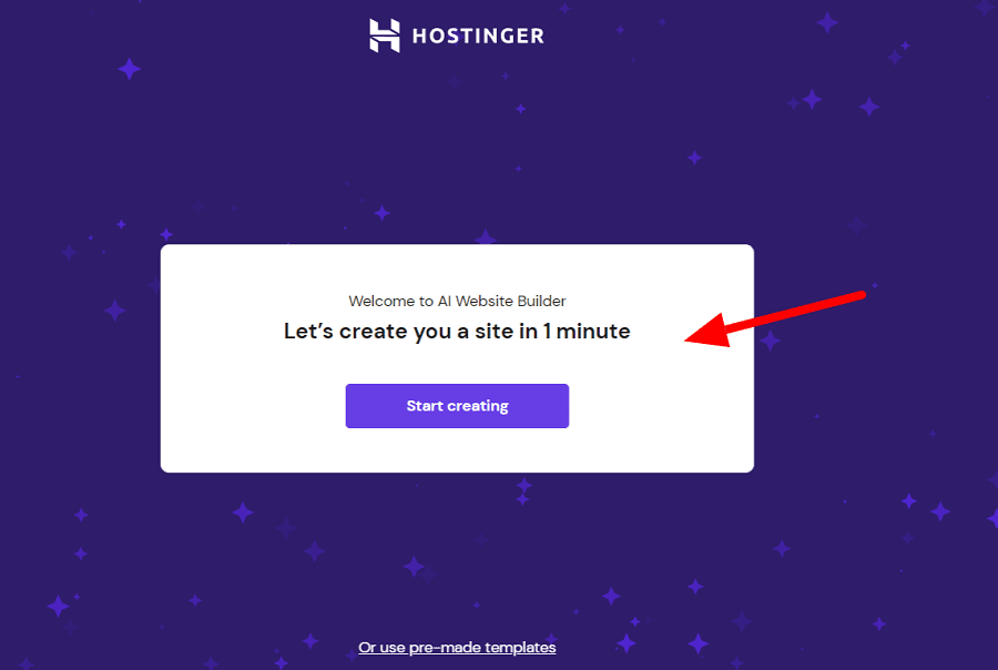 hostinger ai website builder