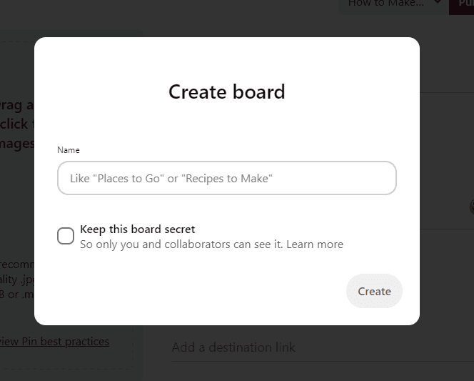 create board