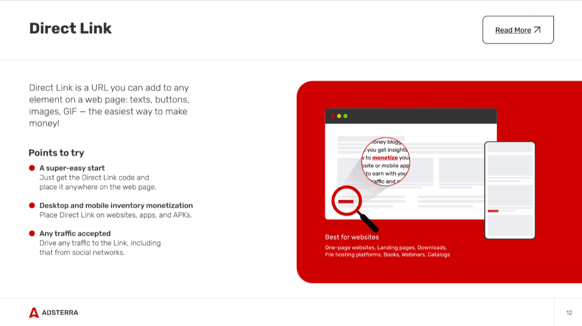 Adsterra Direct Link Ad Format