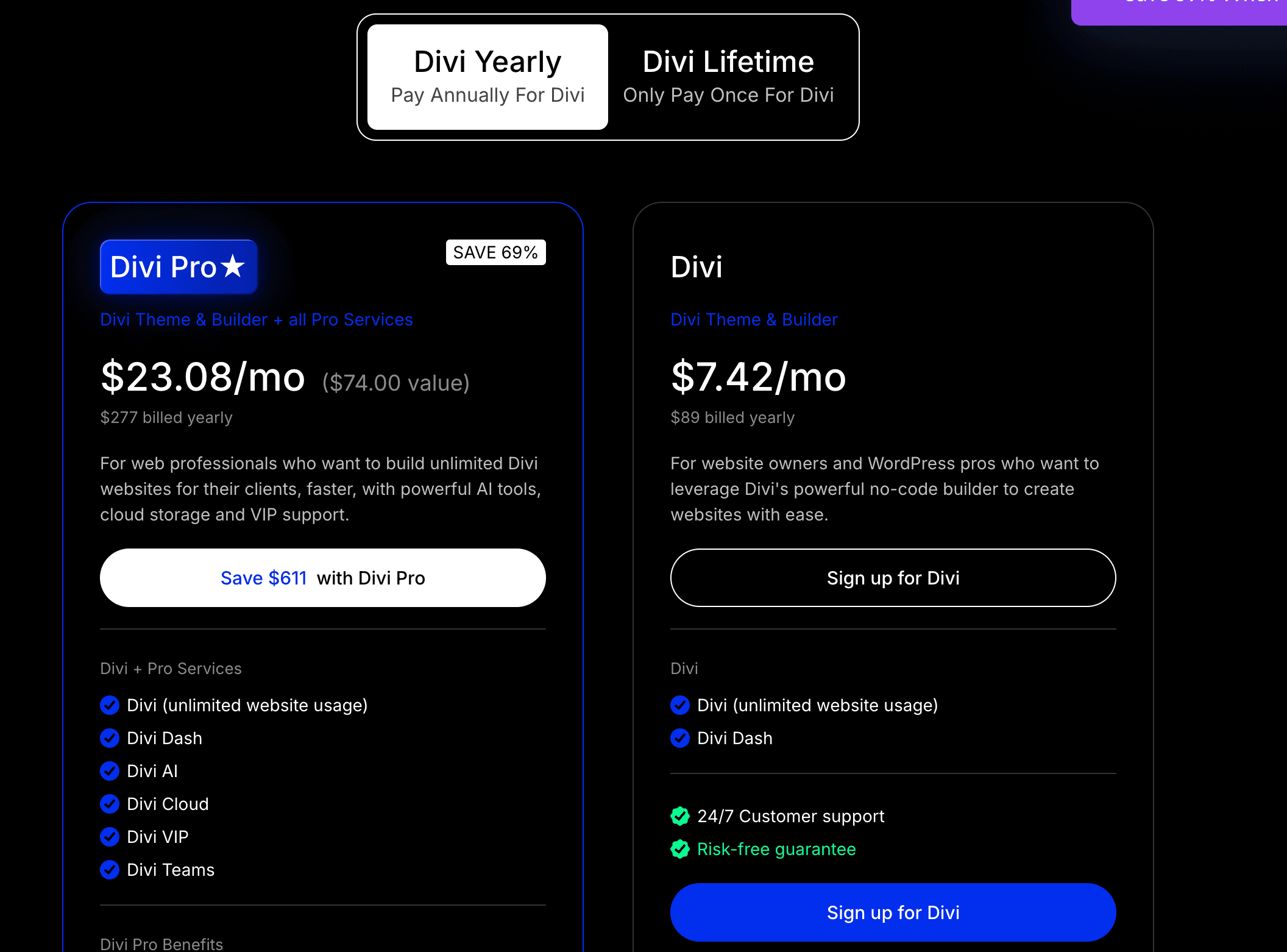 divi pricing