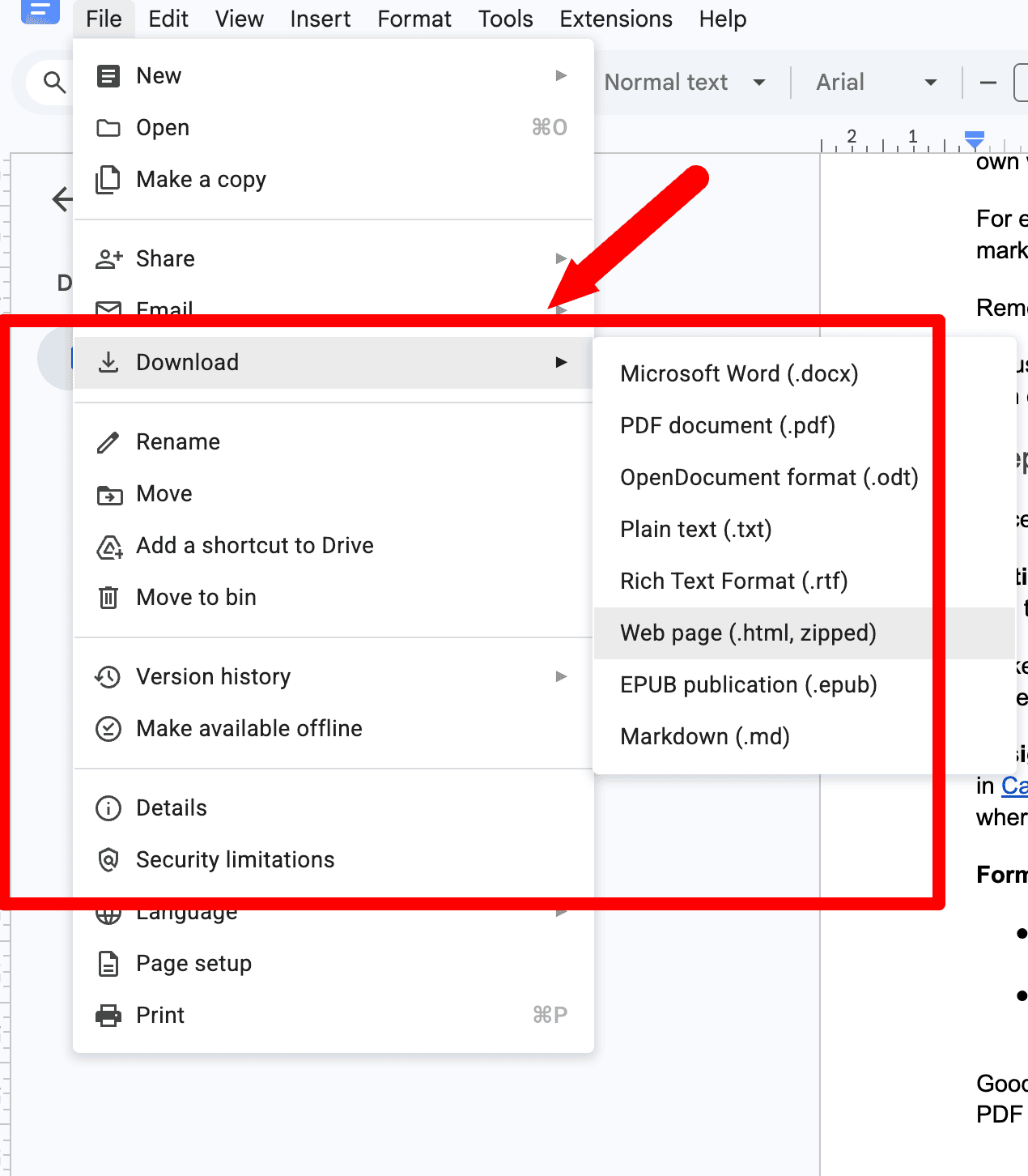 docs format