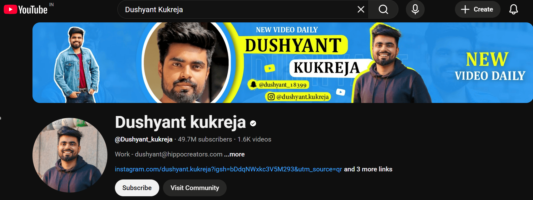 Dushyant Kukreja Is The Top Indian Youtuber