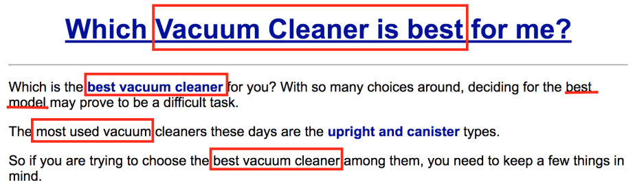example of keyword stuffing