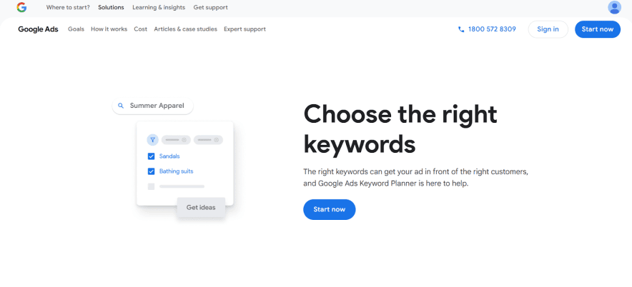 Google Keyword Planner Tool 