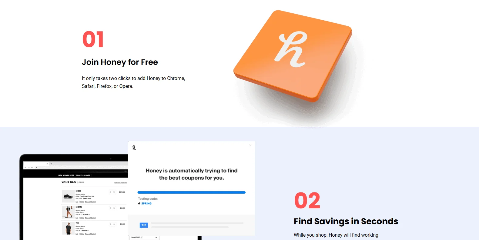 Honey browser extension