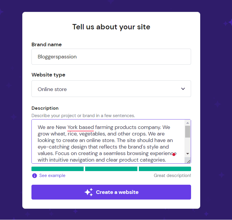 hostinger ai website builder
