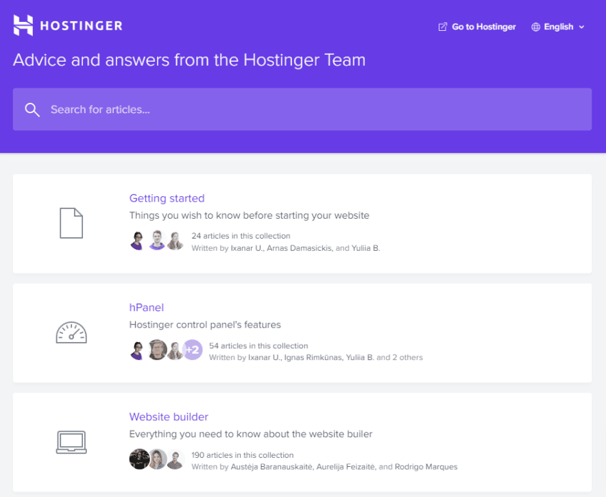 hostinger customer support