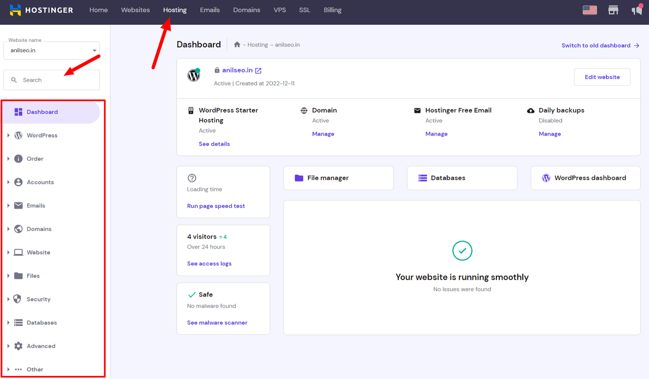 hostinger ui