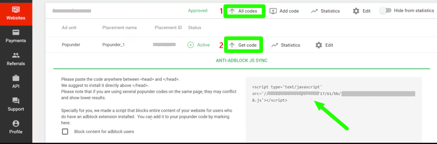 Implement Adsterra Ad Code 