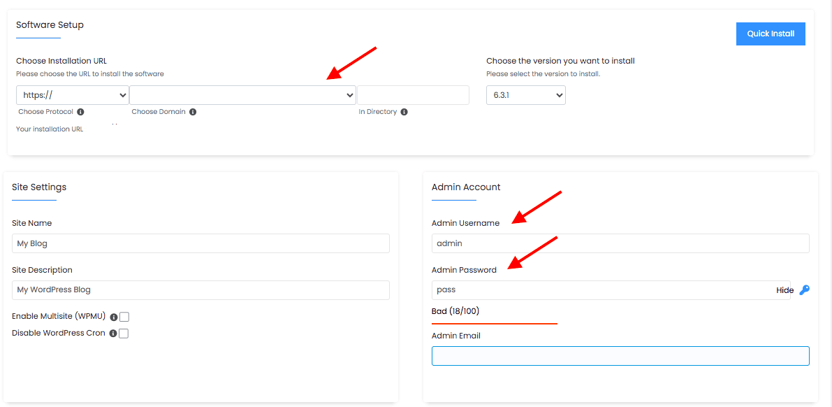 hostarmada account configuration