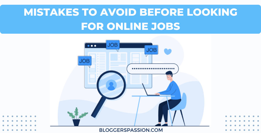 mistakes in online jobs