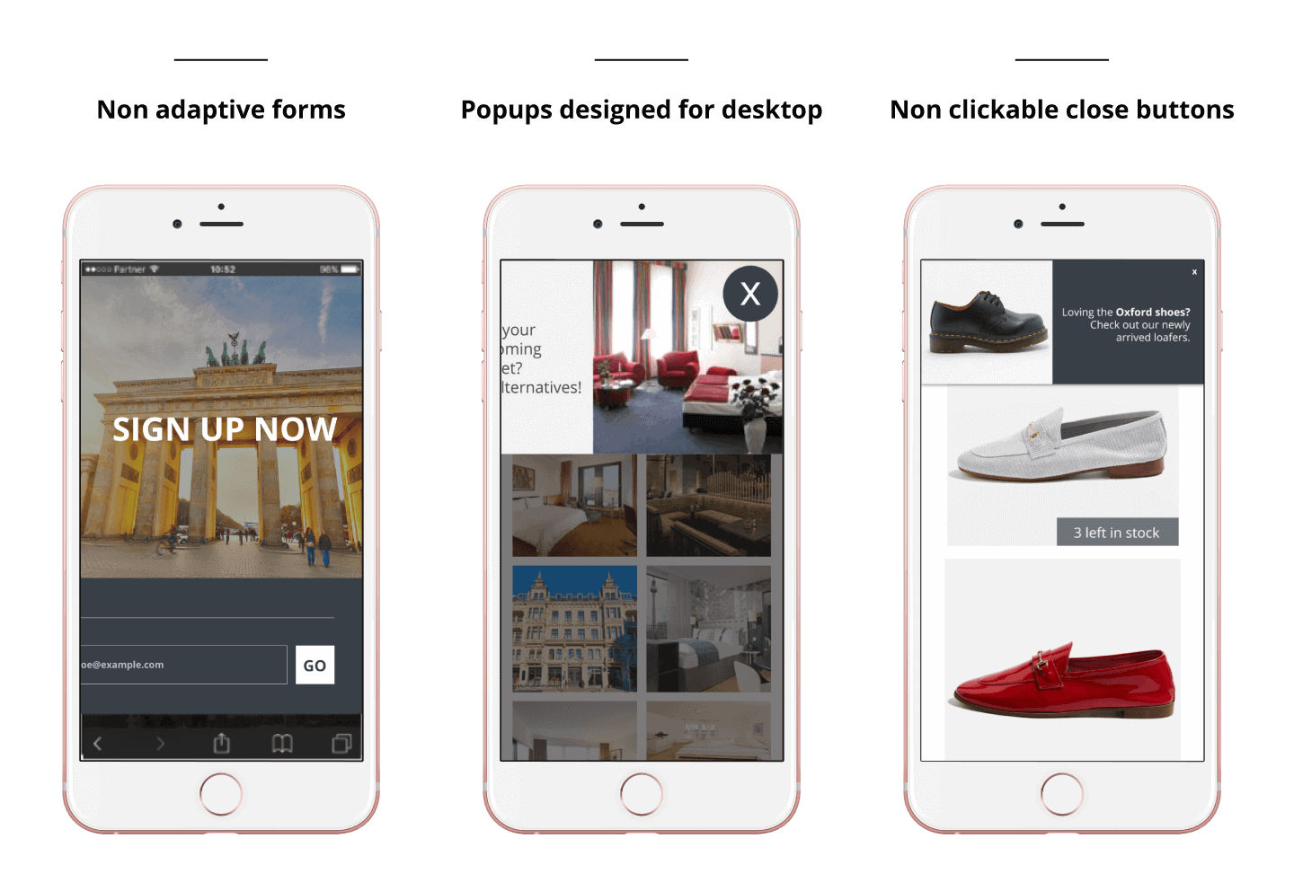 mobile popups