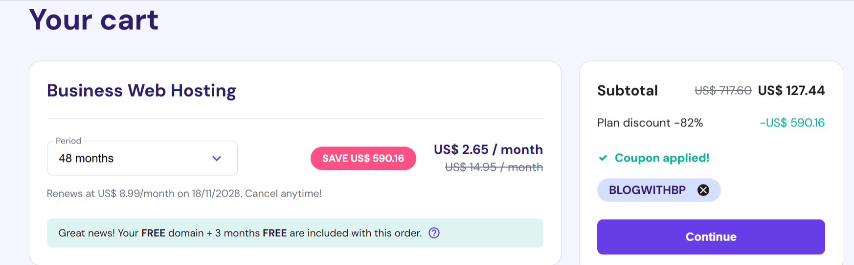 premium web hosting from hostinger